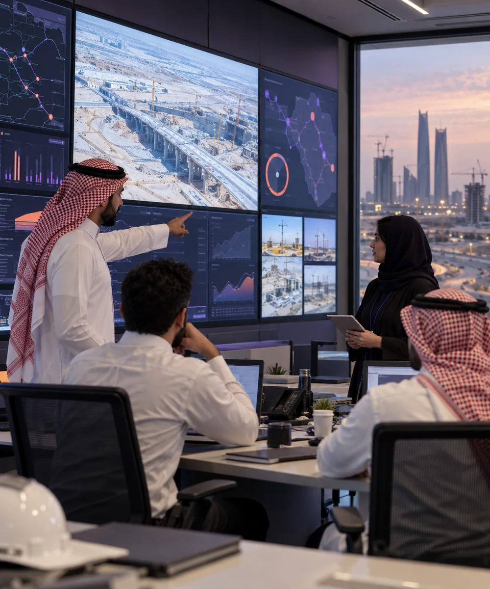إدارة مشروع ومتابعة الجدول والمخاطر والتقدم